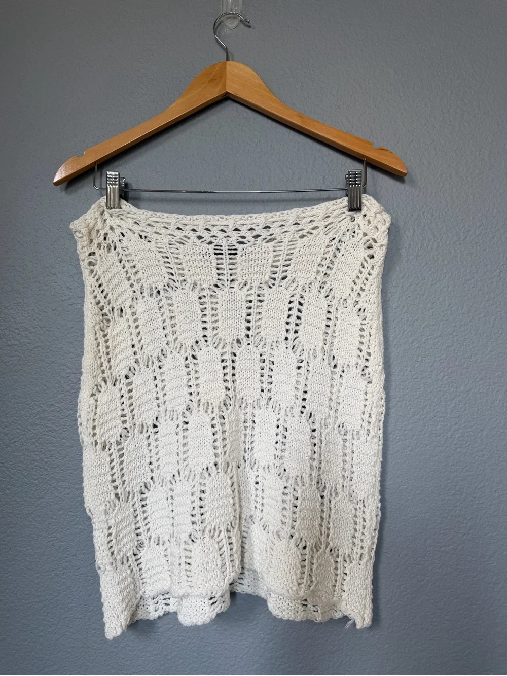 Missguided + Cream Crochet Mini Skirt with Drawstring